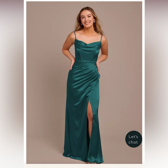 NWT Galina Signature Dress from David’s Bridal. Gem Green Color, Size 0. - Picture 1 of 9